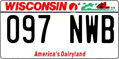 WI license plate 097NWB