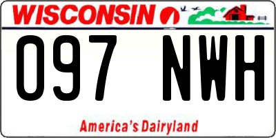 WI license plate 097NWH