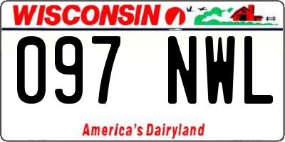 WI license plate 097NWL