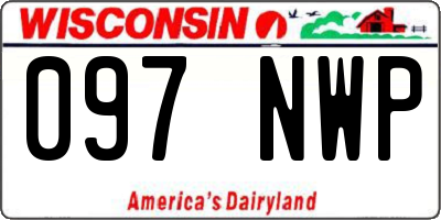 WI license plate 097NWP