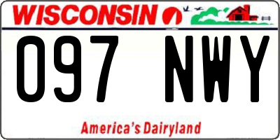 WI license plate 097NWY
