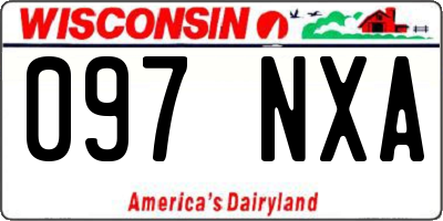 WI license plate 097NXA