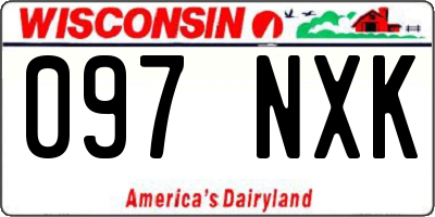 WI license plate 097NXK