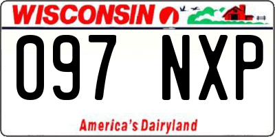 WI license plate 097NXP