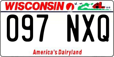WI license plate 097NXQ
