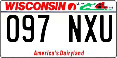 WI license plate 097NXU