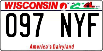 WI license plate 097NYF
