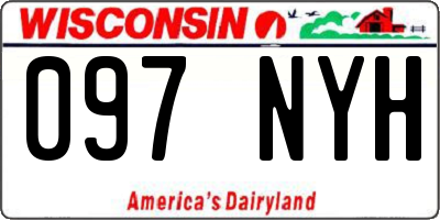 WI license plate 097NYH