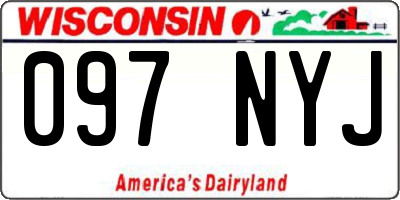 WI license plate 097NYJ