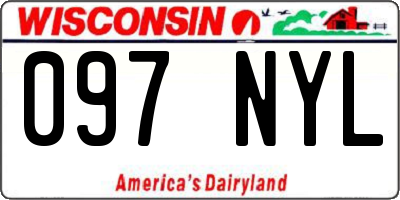 WI license plate 097NYL