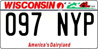 WI license plate 097NYP