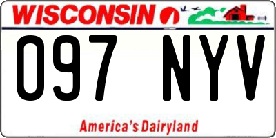 WI license plate 097NYV