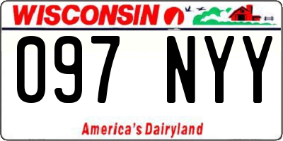 WI license plate 097NYY