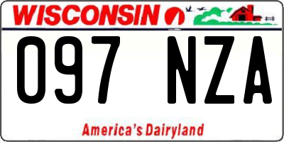 WI license plate 097NZA