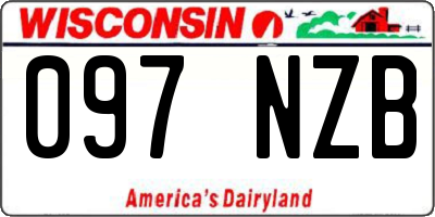 WI license plate 097NZB