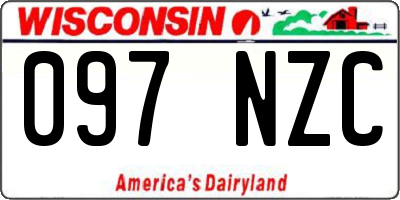 WI license plate 097NZC