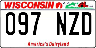 WI license plate 097NZD