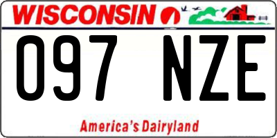 WI license plate 097NZE