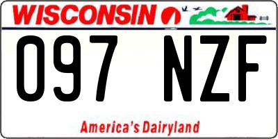 WI license plate 097NZF