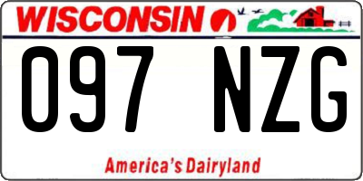 WI license plate 097NZG