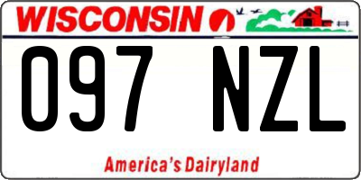 WI license plate 097NZL