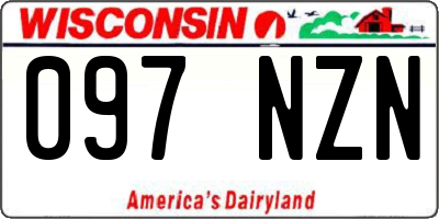 WI license plate 097NZN
