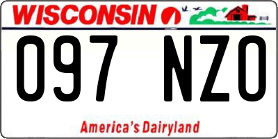 WI license plate 097NZO