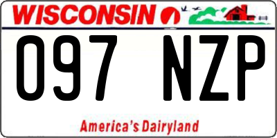 WI license plate 097NZP
