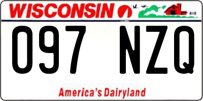 WI license plate 097NZQ