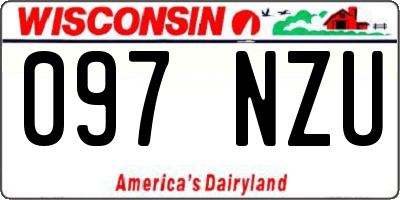 WI license plate 097NZU