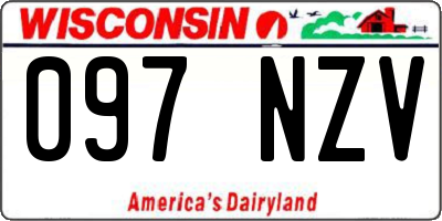 WI license plate 097NZV