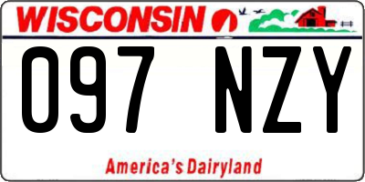WI license plate 097NZY