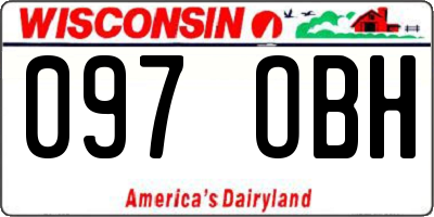 WI license plate 097OBH