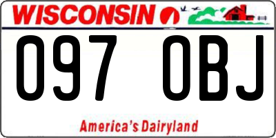 WI license plate 097OBJ