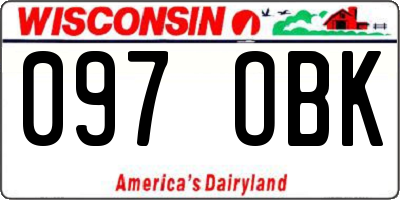 WI license plate 097OBK