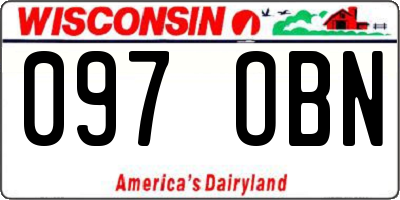 WI license plate 097OBN