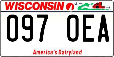 WI license plate 097OEA