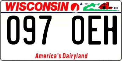 WI license plate 097OEH