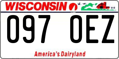 WI license plate 097OEZ