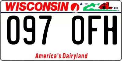 WI license plate 097OFH