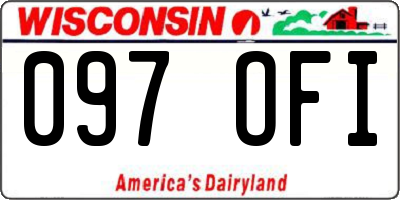 WI license plate 097OFI