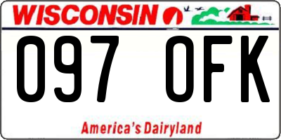 WI license plate 097OFK