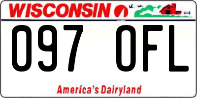WI license plate 097OFL