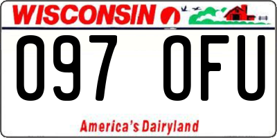 WI license plate 097OFU