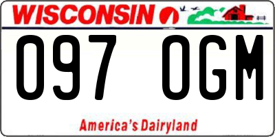 WI license plate 097OGM