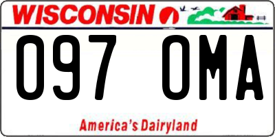 WI license plate 097OMA