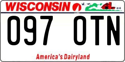 WI license plate 097OTN