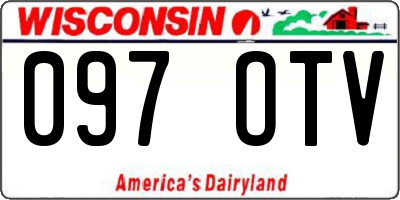 WI license plate 097OTV