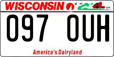 WI license plate 097OUH