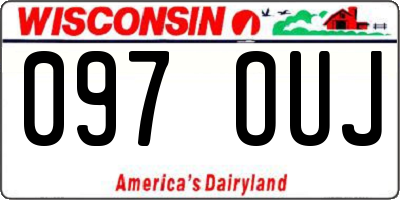 WI license plate 097OUJ